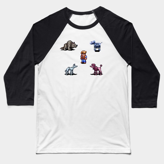 Boy and His Dog(s) Baseball T-Shirt by SuperSensei